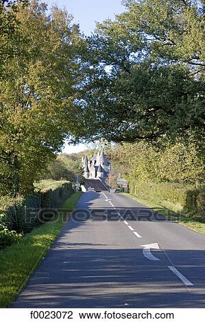 France, Touraine, La Celle-Guenand, road View Large Photo Image Stock Image - France, Touraine, La Celle-Guenand, road. Fotosearch