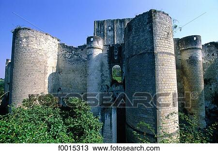 Stock Image - France, Touraine, Loches, castle. Fotosearch