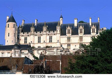 France, Touraine, Loches, castle View Large Photo Image Stock Photo - France, Touraine, Loches, castle. Fotosearch