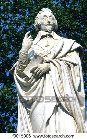 France, Touraine, Richelieu, statue of the Cardinal View Large Photo Image Stock Photograph - France, Touraine, Richelieu, statue of the Cardinal. Fotosearch