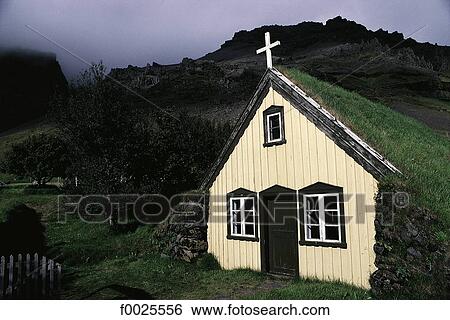 Stock Photograph - Iceland, Hof, church. Fotosearch