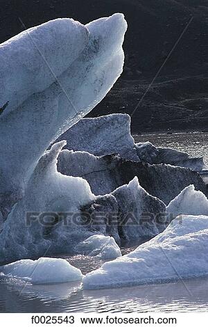 Stock Image - Iceland, Myrdalsjökull glacier, icebergs. Fotosearch