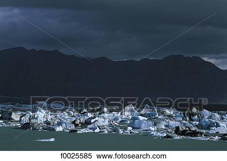 Stock Photography - Iceland, near Vatnajökull glacier, glacial lake Jökulsarlon. Fotosearch