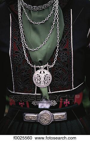 Stock Image - Iceland, Reykjavik, traditional Icelandic costume. Fotosearch