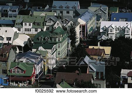 Iceland, Reykjavik, traditional dwellings View Large Photo Image Stock Image - Iceland, Reykjavik, traditional dwellings. Fotosearch