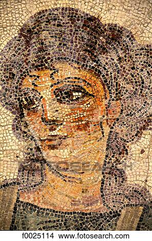 Cyprus, Kourion archaeological site, close-up of mosaic of Ktisis View Large Photo Image Picture - Cyprus, Kourion archaeological site, close-up of mosaic of Ktisis. Fotosearch
