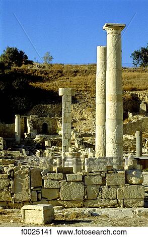 Stock Image - Cyprus, Kourion archaeological site. Fotosearch