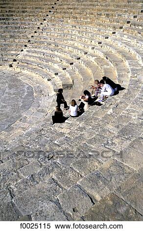 Stock Photography - Cyprus, Kourion archaeological site, Roman amphitheatre. Fotosearch