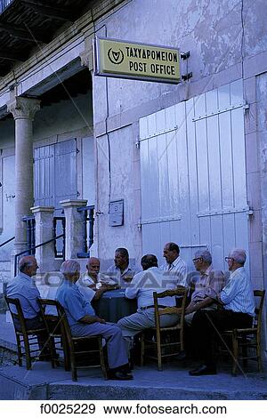 Stock Photo - Cyprus, Lefkara, game of cards. Fotosearch