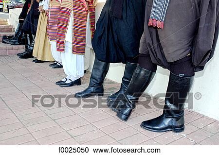 Stock Image - Cyprus, Limassol, close-up of a traditional costume. Fotosearch