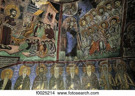 Cyprus, near Paphos, Ayios Neophytos monastery, frescoe in a carved cave View Large Photo Image Picture - Cyprus, near Paphos, Ayios Neophytos monastery, frescoe in a carved cave. Fotosearch