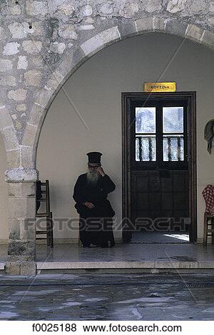 Stock Photo - Cyprus, near Paphos, Ayios Neophytos monastery. Fotosearch