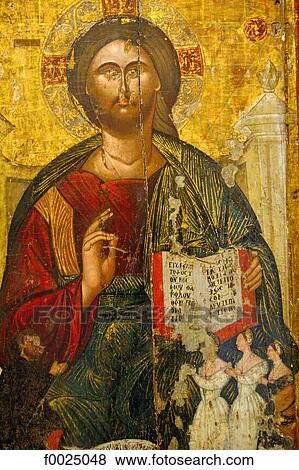 Stock Photo - Cyprus, Nicosia, byzantine museum, icon. Fotosearch