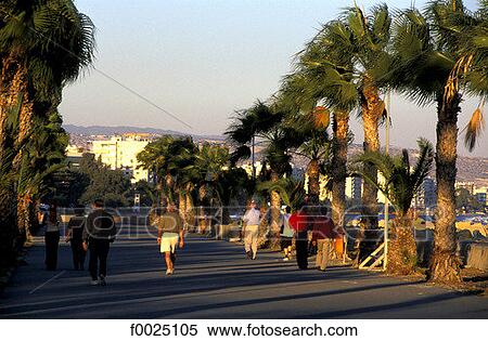 Cyprus, Paphos, seafront promenade View Large Photo Image Stock Photography - Cyprus, Paphos, seafront promenade. Fotosearch