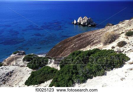 Cyprus, Petra Tou Romiou, coastal landscape View Large Photo Image Stock Image - Cyprus, Petra Tou Romiou, coastal landscape. Fotosearch