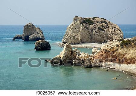 Stock Photo - Cyprus, Petra Tou Romiou, rock of Aphrodite. Fotosearch