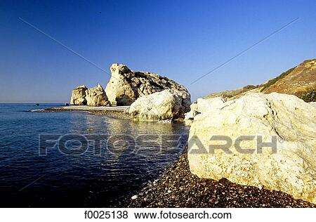 Stock Photo - Cyprus, Petra Tou Romiou, rock of Aphrodite. Fotosearch