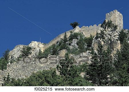 Cyprus, Saint Hilarion, castle View Large Photo Image Stock Photography - Cyprus, Saint Hilarion, castle. Fotosearch