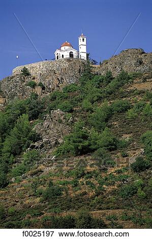 Cyprus, Troodos Mountains, church View Large Photo Image Stock Photo - Cyprus, Troodos Mountains, church. Fotosearch