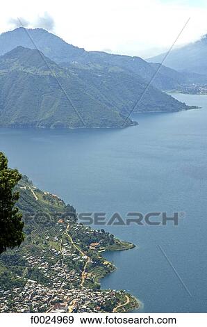 Guatemala, lake Atitlan, volcanoes View Large Photo Image Stock Photo - Guatemala, lake Atitlan, volcanoes. Fotosearch