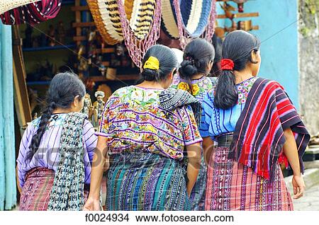 Guatemala, Santiago Atitlan, market, Indian women wearing traditional costume View Large Photo Image Picture - Guatemala, Santiago Atitlan, market, Indian women wearing traditional costume. Fotosearch
