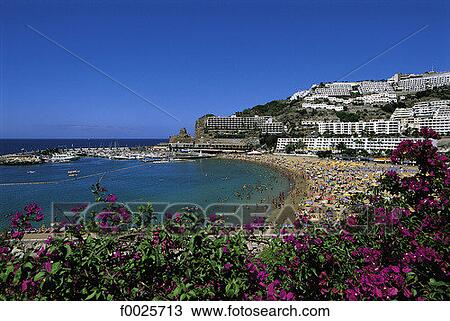 Stock Image - Spain, Canary Islands, Gran Canaria, Puerto Rico, beach. Fotosearch