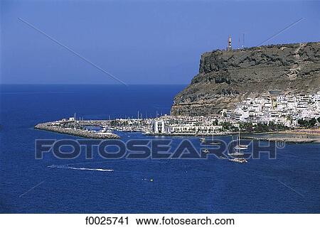 Spain, Canary Islands, Gran Canaria, Puerto Mogan View Large Photo Image Stock Image - Spain, Canary Islands, Gran Canaria, Puerto Mogan. Fotosearch