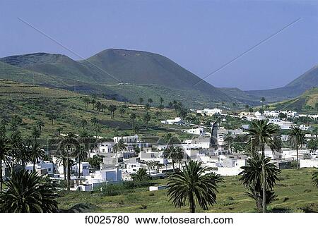 Stock Image - Spain, Canary Islands, Lanzarote, Haria. Fotosearch