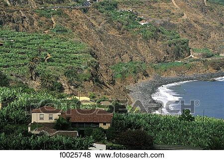 Spain, Canary Islands, Tenerife, Garachico, creek View Large Photo Image Stock Photo - Spain, Canary Islands, Tenerife, Garachico, creek. Fotosearch