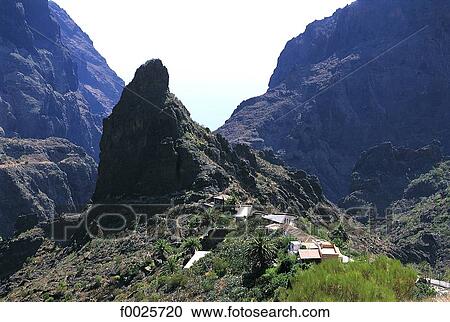 Spain, Canary Islands, Tenerife, Teno Hills, Masca View Large Photo Image Stock Image - Spain, Canary Islands, Tenerife, Teno Hills, Masca. Fotosearch