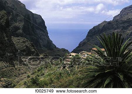 Spain, Canary Islands, Tenerife, Teno Hills, Masca View Large Photo Image Stock Photo - Spain, Canary Islands, Tenerife, Teno Hills, Masca. Fotosearch