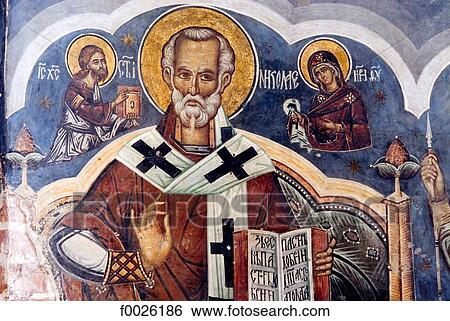 Romania, fresco in an Orthodox church View Large Photo Image Stock Photograph - Romania, fresco in an Orthodox church. Fotosearch