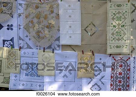 Picture - Romania, Moldavia, province of Bukovina, Humor, doilies. Fotosearch