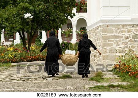 Romania, Moldavie, province of Neamt, Agapia Monastery, nuns View Large Photo Image Stock Photo - Romania, Moldavie, province of Neamt, Agapia Monastery, nuns. Fotosearch