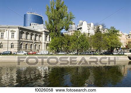 Romania, Muntenia, Bucharest, buildings on the Dambovita bank View Large Photo Image Stock Photo - Romania, Muntenia, Bucharest, buildings on the Dambovita bank. Fotosearch