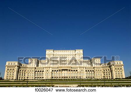 Romania, Muntenia, Bucharest, Palace of the Parliament View Large Photo Image Stock Photo - Romania, Muntenia, Bucharest, Palace of the Parliament. Fotosearch