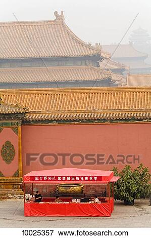 Stock Photo - China, Beijing, Forbidden City, traditional architecture. Fotosearch