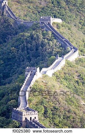 China, near Beijing, Mu Tian Yu, the Great Wall View Large Photo Image Stock Image - China, near Beijing, Mu Tian Yu, the Great Wall. Fotosearch