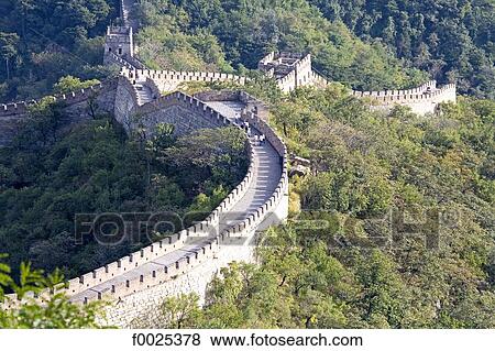 Stock Photo - China, near Beijing, Mu Tian Yu, the Great Wall. Fotosearch