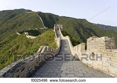 China, near Beijing, Mu Tian Yu, the Great Wall View Large Photo Image Stock Photograph - China, near Beijing, Mu Tian Yu, the Great Wall. Fotosearch