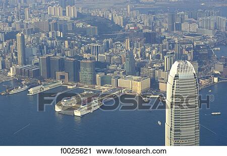 China, Hong Kong, aerial view of Kowloon, Two IFC tower in the foreground View Large Photo Image Stock Image - China, Hong Kong, aerial view of Kowloon, Two IFC tower in the foreground. Fotosearch