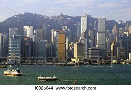 Picture - China, Hong Kong, Central District, Bank of China tower. Fotosearch