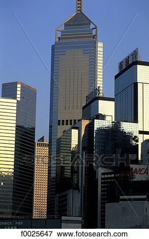 Stock Photo - China, Hong Kong, Central District, buildings. Fotosearch