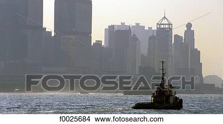 China, Hong Kong, Wan Chai District, seafront View Large Photo Image Picture - China, Hong Kong, Wan Chai District, seafront. Fotosearch