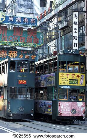 China, Hong Kong, Wan Chai District, tramway View Large Photo Image Stock Photograph - China, Hong Kong, Wan Chai District, tramway. Fotosearch