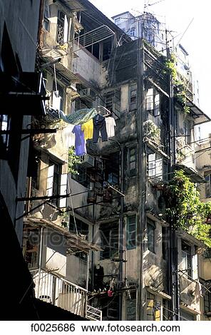 China, Hong Kong, Wan Chai District, building facade View Large Photo Image Stock Photograph - China, Hong Kong, Wan Chai District, building facade. Fotosearch