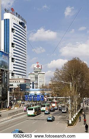 Stock Image - China, Yunnan, Kunming, traffic. Fotosearch