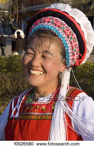 China, Yunnan, Lijiang, Bai woman portrait View Large Photo Image Stock Image - China, Yunnan, Lijiang, Bai woman portrait. Fotosearch
