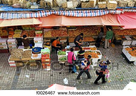 China, Yunnan, Xishuangbanna, Jinghong, market View Large Photo Image Stock Photo - China, Yunnan, Xishuangbanna, Jinghong, market. Fotosearch