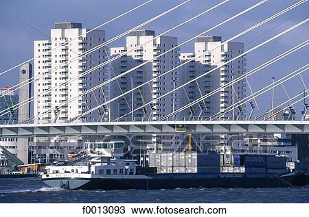 The Netherlands, South Holland, Rotterdam, freighter under the Erasmus Bridge View Large Photo Image Stock Image - The Netherlands, South Holland, Rotterdam, freighter under the Erasmus Bridge. Fotosearch